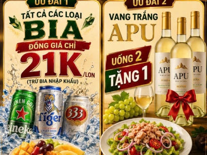 🍻 GIỜ VÀNG ƯU ĐÃI – NHẬU THẢ GA, GIÁ CỰC ĐÃ! 🍻